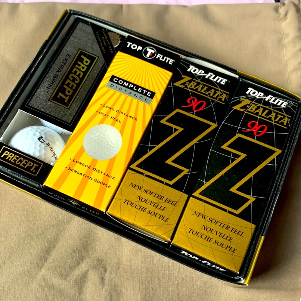 New! Top Flite + Precept Golf Balls + Shoe bag